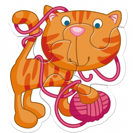 Puzzle Piese Mari pentru Copii ⭐ Animale Domestice [2]