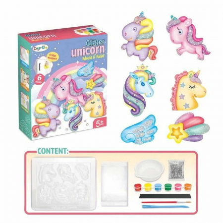Set creativ, figurine ceramice de pictat, Unicorni din Ipsos [1]