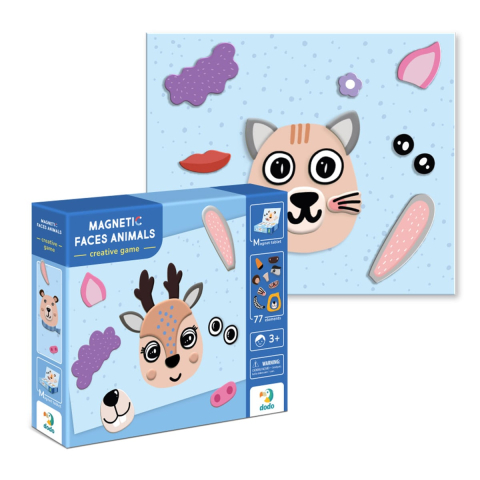 Animalute amuzante, set magnetic 77 de piese, varsta 3-7 ani [4]