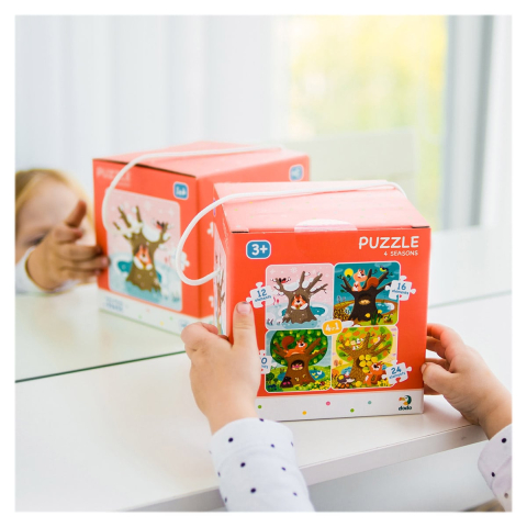Anotimpurile, puzzle 4 in 1, copii varsta 3-7 ani [3]