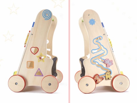 Antepremergator din Lemn pentru Bebe cu 6 Activitati Montessori [8]