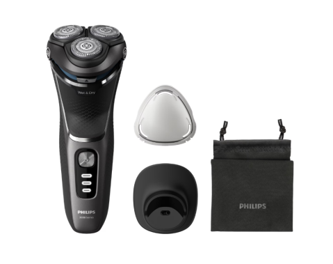 Ingrijire personala & Cosmetice - Aparat de ras philips shaver seria 3000 s3343/13, barbierit umed åÿi uscat, fara fir, capete 5d pivotante si flexibile, lame autoascutire, 60 min, sistem de barbierire anticoroziune, capac de protecti