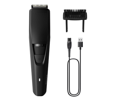 Aparat de tuns barba philips seria 3000 bt3234/15,  lame din otel inoxidabil cu ascutire automata, 0.5-10mm, utilizare fara fir, 60 min, negru, l x a x i (mm) 71x142x225 [2]