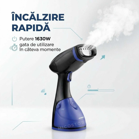 Aparat de calcat vertical Heinner 1630W | jet abur 20 g/min | Black Tulip [7]