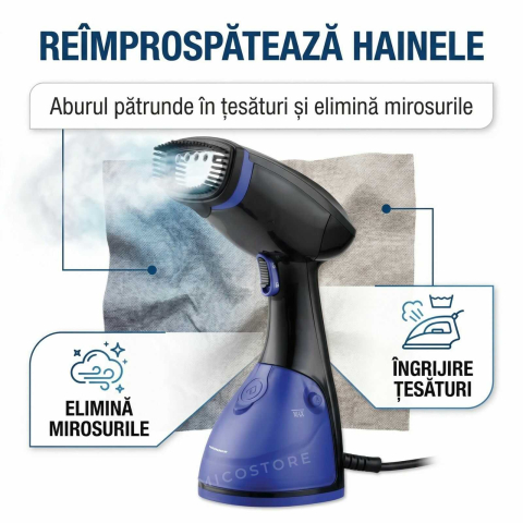 Aparat de calcat vertical Heinner 1630W | jet abur 20 g/min | Black Tulip [4]