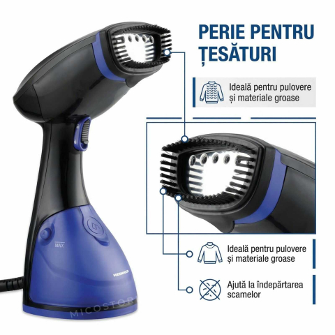 Aparat de calcat vertical Heinner 1630W | jet abur 20 g/min | Black Tulip [6]