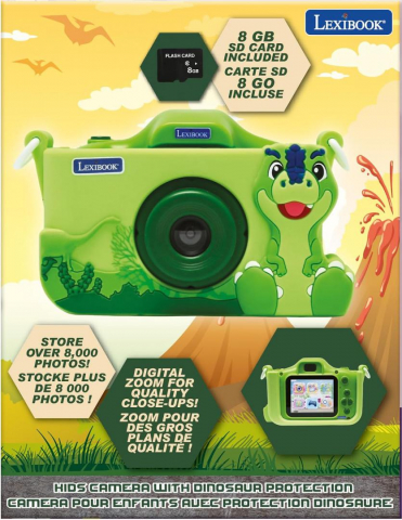 Jucării și Jocuri pentru copii - Aparat foto si video cu husa, dinozaur