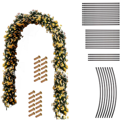 Decoratiuni si accesorii - Arcada gradina, suport metalic pentru trandafiri si flori cataratoare, 240 x 140 cm