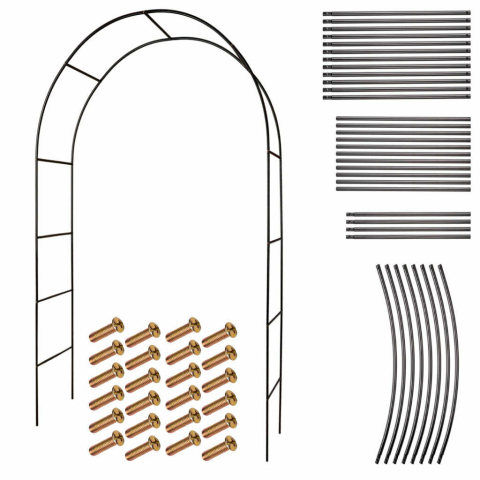 Arcada gradina, suport metalic pentru trandafiri si flori cataratoare, 240 x 140 cm [8]