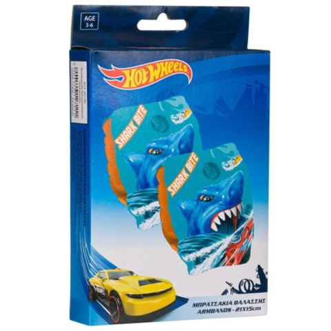 Aripioare Inot pentru Copii, Hot Wheels, Model Rechin, 2 Camere de Aer, Dimensiuni 21 x 15cm, 18 - 30kg [1]