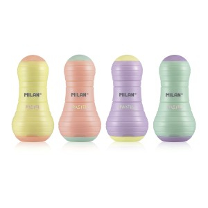 Rechizite Școlare - Ascutitoare cu radiera sway pastel milan 4723112 12 buc