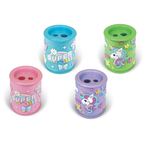 Ascutitoare de creion cu 2 gauri si container cu detalii tridimensionale Cute, 4 modele  [1]