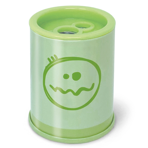 Ascutitoare de creion cu 2 gauri si container Pastel, 6 modele (24 buc/display), copii varsta 3 ani+,6 ani+,8 ani+ [6]