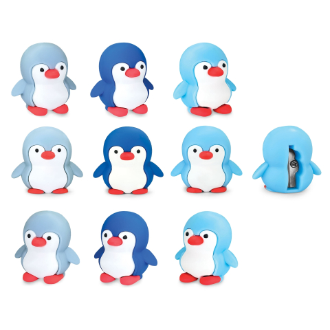 Ascutitoare de creion cu o gaura Arctic Friends din plastic moale, 3 culori  [2]
