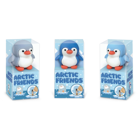 Ascutitoare de creion cu o gaura Arctic Friends din plastic moale, 3 culori  [1]