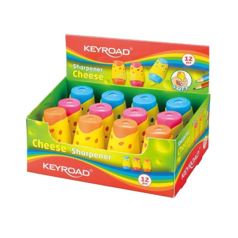 Ascutitoare dubla Keyroad Cheese KR971159, 2 orificii, plastic, cu rezervor, diverse culori [7]
