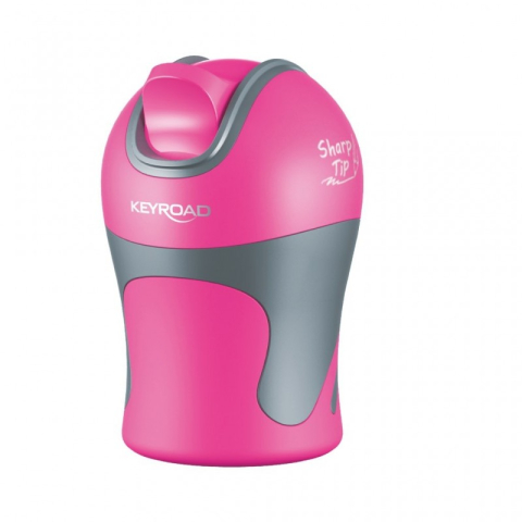 Ascutitoare dubla Keyroad KR971584, 2 orificii, plastic, cu rezervor, pentru creioane grafit, diverse culori intense [1]