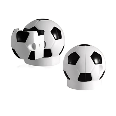 Ascutitoare electrica Eagle EG-5012, alimentare 4 baterii AA neincluse, 1 orificiu, 8mm, model minge fotbal, plastic, alb-negru [5]