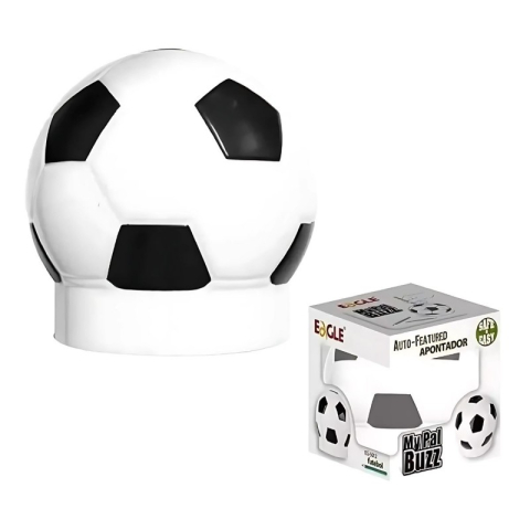 Ascutitoare electrica Eagle EG-5012, alimentare 4 baterii AA neincluse, 1 orificiu, 8mm, model minge fotbal, plastic, alb-negru [3]