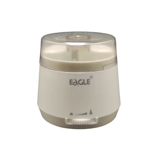 Creioane Grafit, Creioane Mecanice si Ascutitori - Ascutitoare electrica Eagle TY60, alimentare 2 baterii AA neincluse, 1 orificiu, 8mm, plastic, alb