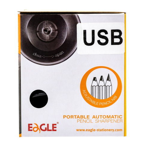Ascutitoare electrica Eagle TY60USB, alimentare USB / 2 baterii AA neincluse, 1 orificiu, 8mm, plastic, negru [2]