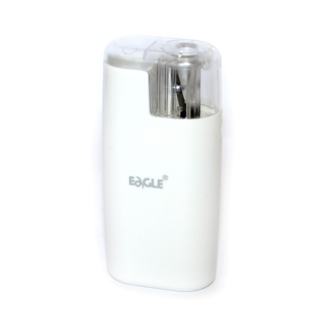 Ascutitoare electrica Eagle TY61, alimentare 2 baterii AA neincluse, 1 orificiu, 6-8mm, plastic, alb / negru [2]