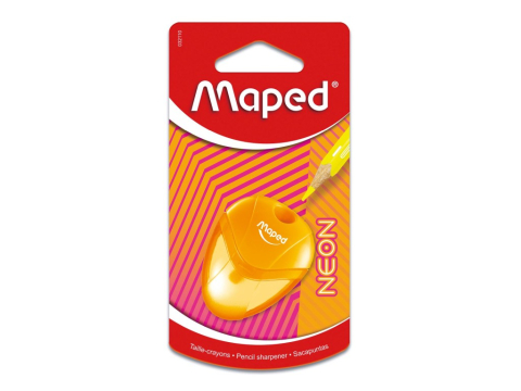 Rechizite Școlare - Ascuțitoare Maped I-gloo Neon simplă cu rezervor blister