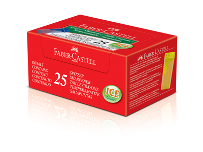Ascutitoare plastic cu container culori fluorescente faber-caste [2]