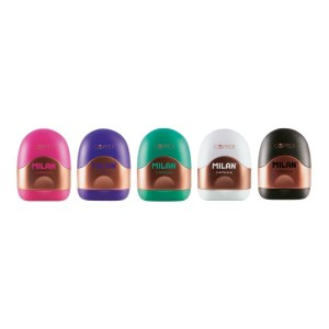 Rechizite Școlare - Ascutitoare plastic simpla cu container copper milan 24 buc