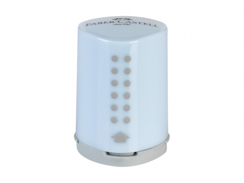 Ascuțitoare plastic simplă cu container mini grip 2001 bleu sake Faber-Castell [1]