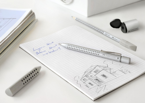 Ascuțitoare plastic simplă cu container mini grip 2001 gri Faber-Castell [6]