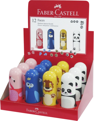 Rechizite Școlare - Ascutitoare simpla cu radiera animale faber-castell