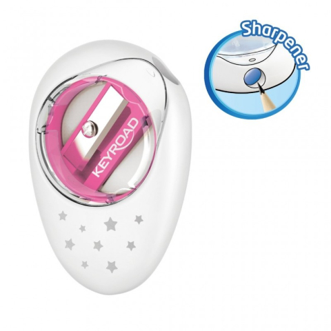 Creioane si Ascutitori - Ascutitoare simpla Keyroad Cappy KR971385, 1 orificiu, plastic, cu radiera, diverse culori
