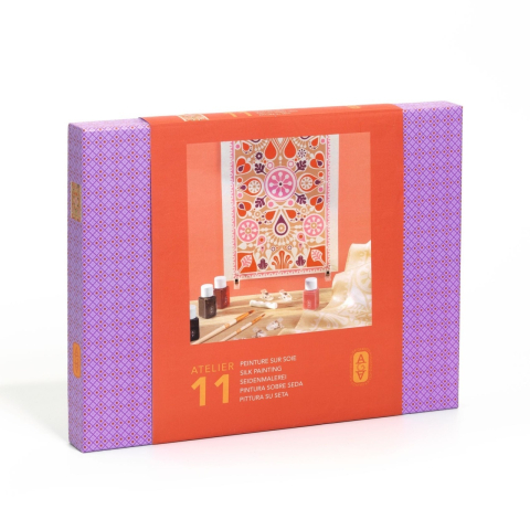 Art & Craft si Artizanat - Atelier creativ 11 pentru adulti Pictura pe matase, Djeco Adult, Baiat, Fata, varsta +9 ani