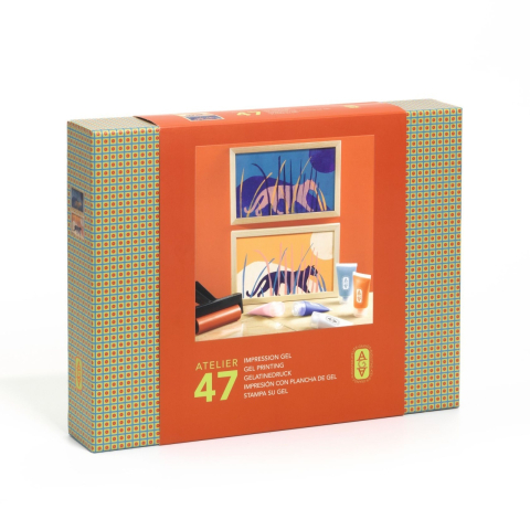 Art & Craft si Artizanat - Atelier creativ 47 pentru adulti Imprimare pe gel, Djeco Adult, Baiat, Fata, varsta +9 ani