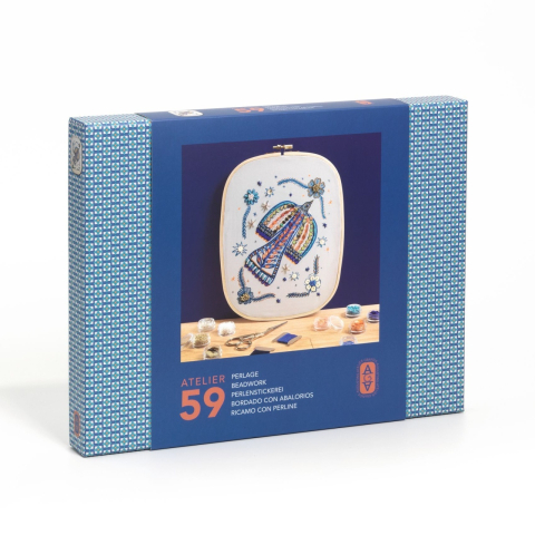 Art & Craft si Artizanat - Atelier creativ 59 pentru adulti Broderie cu margele, Djeco Adult, Baiat, Fata, varsta +9 ani