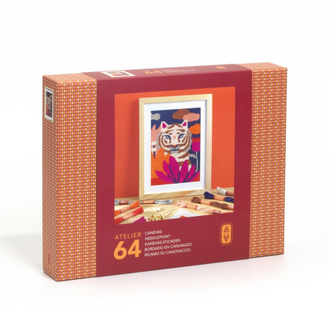 Art & Craft si Artizanat - Atelier creativ 64 pentru adulti Goblen si broderie, Djeco Adult, Baiat, Fata, varsta +9 ani