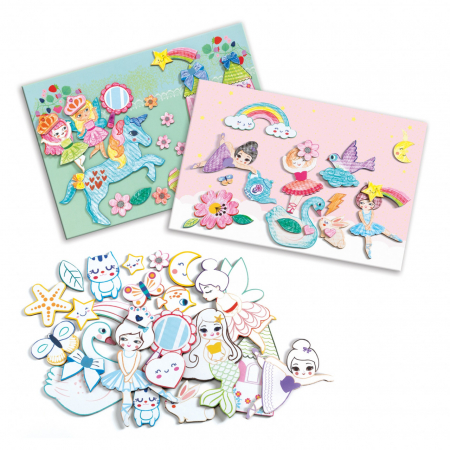 Atelier creativ, O lume pentru fete, Set creatie accesorii si desen, Djeco, varsta 3 - 6 ani, Fata [1]