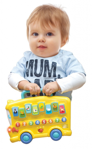Autobuz cu sunete si lumini pentru bebelusi, winfun, varsta de la 6 luni la 3 ani [3]