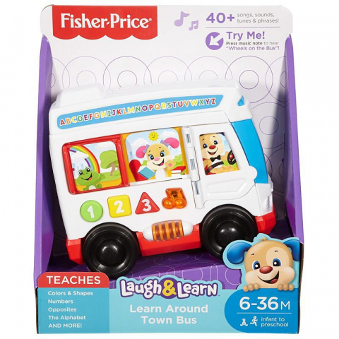 Jucării și Jocuri pentru copii - Autobuzul cu lumini si sunete Laugh&Learn - Fisher Price
