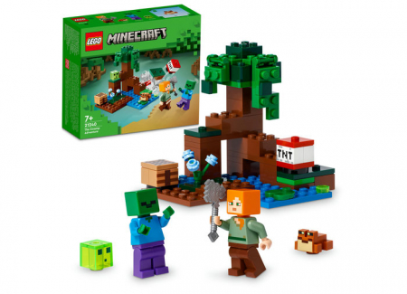 LEGO Minecraft - Aventura din mlastina, varsta de la 7 ani la +15 ani
