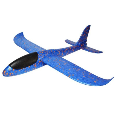 Jucării exterior pentru copii - Avion Planor din polistiren, Zbor Acrobatic 30m, Functie Slalom, Varsta 3 Ani+, Albastru