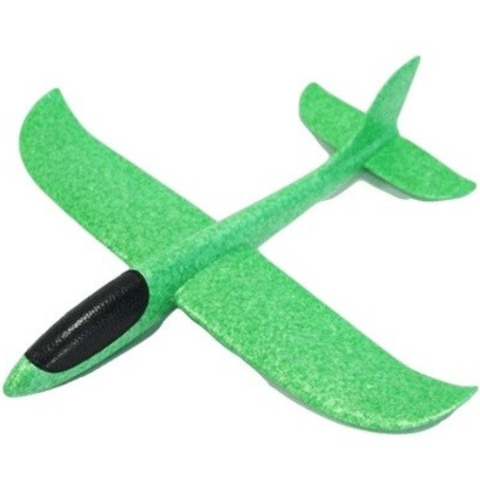 Jucării exterior pentru copii - Avion Planor din polistiren, Zbor Acrobatic 30m, Functie Slalom, Varsta 3 Ani+, Verde