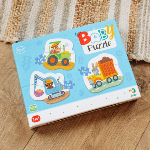 Baby puzzle 3 in 1 - Mijloace de transport (2,3,4 piese) [3]
