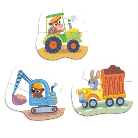 Baby puzzle 3 in 1 - Mijloace de transport (2,3,4 piese) [6]