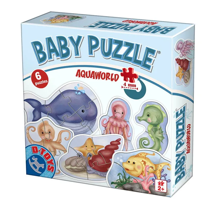 Jucării și Jocuri pentru copii - Baby Puzzle - Animale Acvatice, 2 - 4 ani, 21 piese mari