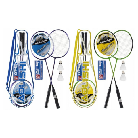 Jucării și Jocuri pentru copii - Badminton - set x2 rachete, 2 fluturas, 21x65 cm, MegaCreative, 576841