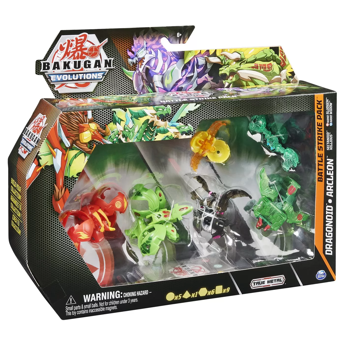 Bakugan s4 pachet starter 4 piese dragonoid, arcleon, sectanoid si nillious, varsta de la 6 ani la 12 ani [6]