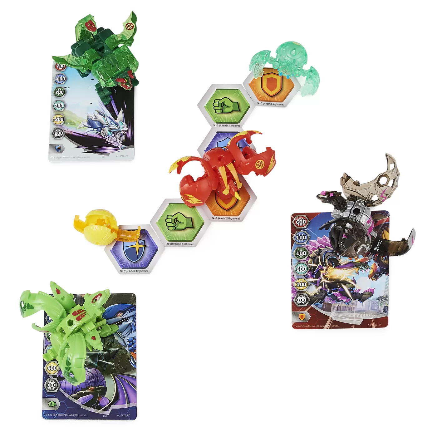 Bakugan s4 pachet starter 4 piese dragonoid, arcleon, sectanoid si nillious, varsta de la 6 ani la 12 ani [4]