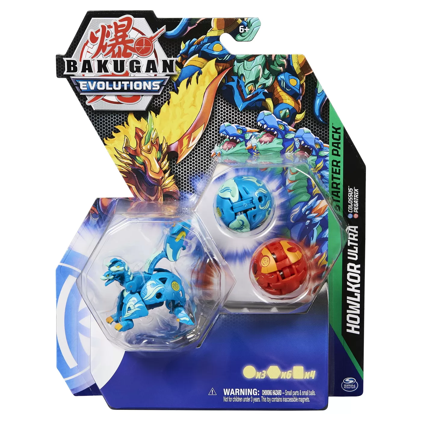Jucării și Jocuri pentru copii - Bakugan s4 pachet starter howlkor ultra, colossus si pegatrix, varsta de la 6 ani la 12 ani